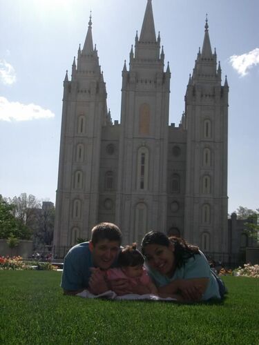 We just had our first baby. Her name is Sabrina. Here we are at the Temple in Salt Lake. She is 4 months old.
Alfred (Danny) Daniel Loughmiller
25 Apr 2004