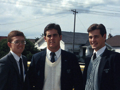 City M & D, 31 March 1983.(L - R) Elders Peyton, Johns and Bastian. Bastian & Johns had been companions in Ballarat the previous month; the occasion was Johns' transfer to Launceston, Tasmania. Peyton was Johns' previous companion in Ballarat (in a threesome with Edwards).

<br /><br /><b>Note:</b> click on the above photo for a clean image; apparently SITE-IN-A-BOX's automatic image processing software fails to account for JPEGs that have already been downsampled to manageable size (and ugly artefacting is the result).
Dave  Bastian
28 Nov 2002