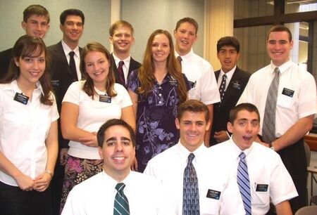 This is the first MTC picture of Elder Haroldo Darelli. He's the second from right to left on the back group. Dark hair and black suit.
Brandon Barrick and Jouber Calixto
17 Nov 2004