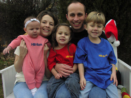 Russell Hardy Family in Provo Winter 2002.  All wearing our Hill-Rom shirts - the company I had just agreed to work for in Indiana.
Russell  Hardy
25 Sep 2003