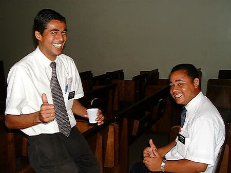 Elder Teixeira, Elder Almeida
Richard S. Bangerter
30 Oct 2002