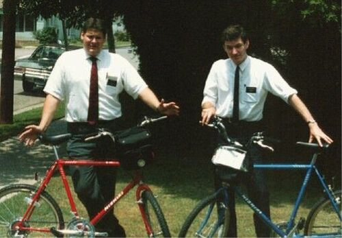 Elder Martin and Jordon with new wheels.  My bike was stolen a day before and this was Elder Jordans first area.  Covina 3rd
Lee H Martin
13 Nov 2001