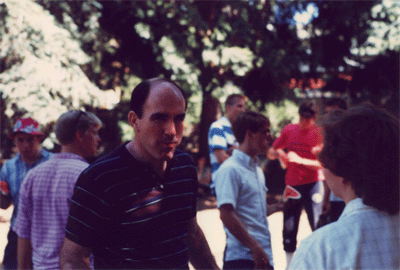 President Peterson enjoying a bite of watermelon.
Scott  Cravens
03 May 2001