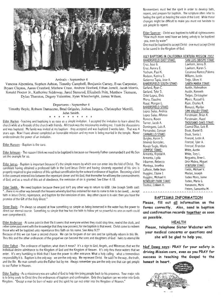 The California Ventura Mission Newsletter