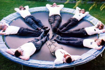 After a bar-b-que for Sis. Despain's birthday and a great chili DA at the Bohle's in Terrace, we enjoyed digesting on their trampoline for a few. L-R clockwise from top: Peterson, Hillman, Hawkins, Larson, McAllister, Steffen, Pipes, Knudsen. Submitted by Jim Pipes
Richard Funk
10 Nov 2003