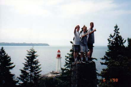 The Point Atkinson Lighthouse on the North Shore. L-R: Pipes, Ainge, Campbell. Submitted by Jim Pipes
Richard Funk
10 Nov 2003