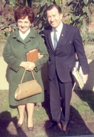 This is a very good picture of President and Sister Burton in front of the Nuñoa Chapel.  I believe the date was February, 1969.
Gary V. Davis
30 Jul 2008