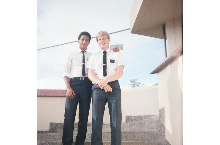 This picture was taken on the steps of the newly completed chapel in Castilla, Medellin.  Before this, we had been meeting at the chapel in Prado.  It was a great blessing when this chapel was finally ready.
David Michael Shepley
05 Jun 2007