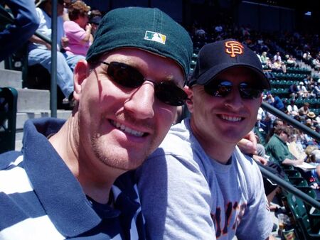 Phil van Dijk & AJ Johnson at Giants/A's Game in San Francisco
Philip 