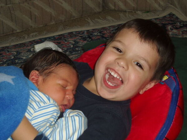 Dominc is a proud big brother
Karina C Taylor
31 May 2006