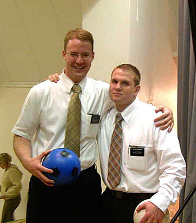 Elder Partridge & and Elder Wilkins, trying to teach us the 