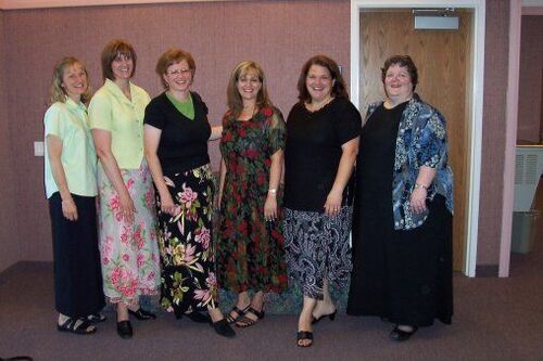 President Klein's funeral in Wallsburg gave us an opportunity to catch up. L to R: Kathleen Strong, Linda Bringhurst, Patty Gubler, Becky O'Brien, Kathy Betz, and Glenda Schwab.
Katharina M. Birch
20 Jul 2006