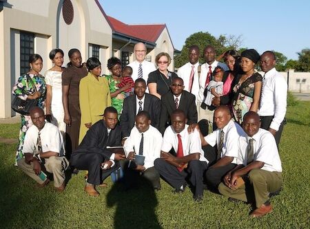 14 former Ivory Coast missionaries and their families serving under Pres. and Sister Dale Evanson 1999-2001 met on 18 April 2001.  All were active and serving in the Church.  It was a joyful occasion.
Dale Eugene Evanson
21 Apr 2011