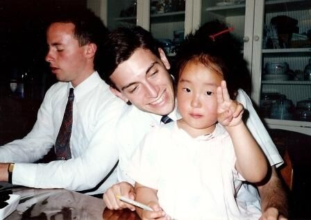 Here Elder Lund sits with Mari Chan (3yrs).  Mari was the daughter of Takogawa Shimai.  Mari is in her 20's now.  Wow!  We just got the Japanese Liahona and Mari Chan has been called to serve a mission in Hawaii!!  Man, we are getting old! (Spring 1990)
Clarence Michael Ray
09 Oct 2007