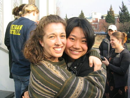 This was taken the day I left Suwon with my parents in December 2003.  Kim Eun Mi lived with me as a greenie and we later became co-senior companions
Leanna  Pink
23 Aug 2004