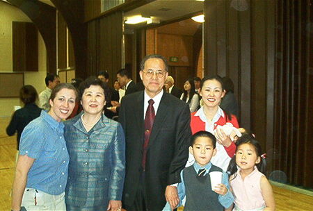 This was taken at the Korean Branch Fireside held earlier in 2004 in Provo.  President Lee Young Hwan (from Suwon) had just been called at a member of the 70.
Leanna  Pink
23 Aug 2004