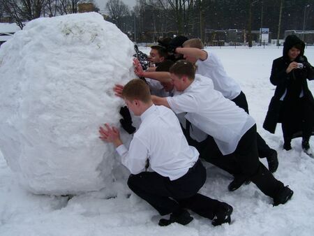 The missionaries in Riga took time out one winter day to build a huge snowman on the grounds of the chapel.
Geoffrey Ryan Scott
28 Mar 2007