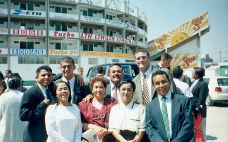 This is at the Area Conference in Leon  1999?  Elders Valdez-Acosta, Walters, Cameron, and Hernandez
Lucas Miller
27 Jan 2003