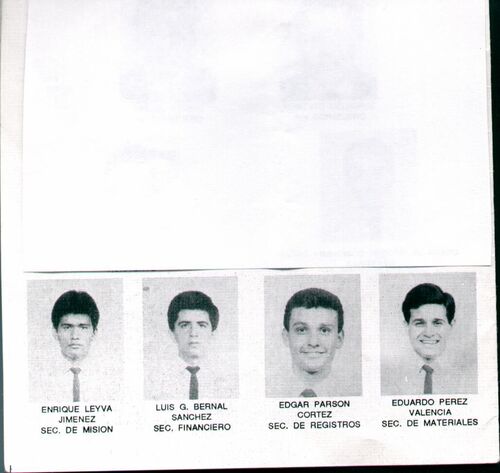 Estos eran los 4  Elderes que fungían como secretarios de la Misión México- Mérida en Octubre de 1988.
Mario Francisco Treviño Alvarado
24 Apr 2002