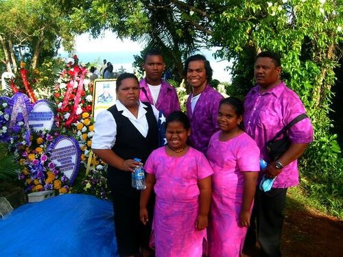 The Teruo Family of the Koror Topside Branch beside the grave of Meresebang T. Ngiraked - June 30, 2007.
BRANDON THOMAS LINDLEY
22 Jul 2007