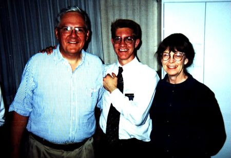 These are the Bennetts at their going away party when they returned home.  Elder Bennett was the doctor taking care of us (he was an OBGYN--how scary is that!).
Carl Michael Sticht
19 Jan 2002