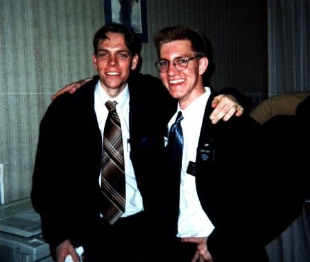 This is Elder King and I at the old mission office.
Carl Michael Sticht
19 Jan 2002