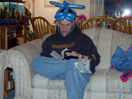 Even in his spare time, little as that is, Elder Barton studies the scriptures!
Steve Johnson
20 Jan 2004