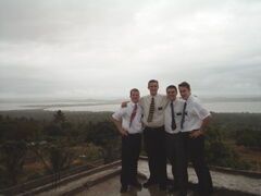 Elders Holman, Taylor, Garrison, and Allen in Inharimbe just south of Maxixe.
Landon  Taylor
18 Jul 2006