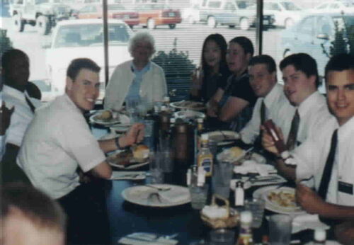 The Fallon Zone got the most baptisms in September 2001 so President Hill took the whole zone out to lunch.
Michael A. Loesevitz
20 Apr 2003