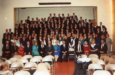 Probably the largest gathering of missionaries in the history of the Norwegian Mission. At least 126 missionaries were present.  Elder Ballard and then Area President Jeffrey Holland spoke to the missionaries and in a special meeting for all members who wished to attend.
Bjorn Kristian Wang
27 Feb 2006