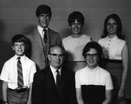 President Ray C. Johnson and family.  Taken about 1968-69.
Hans Edwin Hansen
25 Feb 2008