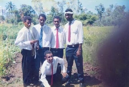 Boys from Moveave Branch.(from left)John, James, Torea, Tama and another James sitting.
Meriba Toaripi
13 Feb 2006