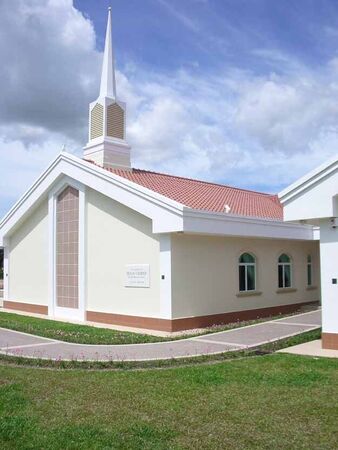 NEW Miri, Sarawak, E. Malaysia Chapel.  Dedicated by Elder Garn of 70 Spring 2006.  1st church-constructed chapel in Malaysia, followed by KK chapel a few weeks later
Tyson  Hafen
24 Oct 2006