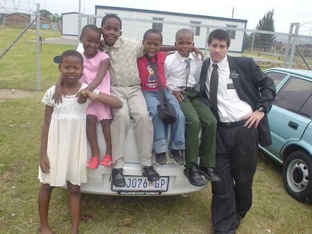 Elder Steve Spackman with the primary at the new church buildings in eSikhawini
Steve Tanner Spackman
24 Jan 2006