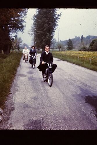 From furthest away to closest, Elder Les Edinger, Sister Carolyn Myler and Elder Darrell Larsen.  Somewhere south of Toulouse in 1971.
Don G. Rowley
09 Nov 2010