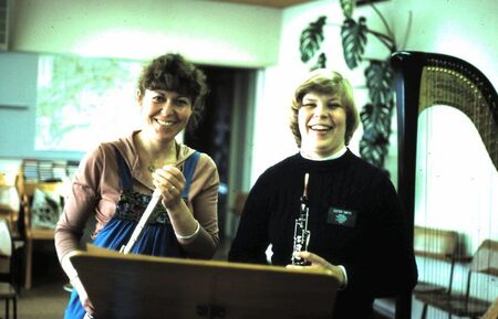 The 1982 mission band also used an oboe, flute and harp when recording the sound track. Sister Smith played Oboe, a local member played flute and the harp was played by Tamara Bischoff, daughter of the mission president - Douglas Bischoff.
Bryan  Chapman
21 Oct 2009