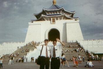 Elders Burkhead and Heaton at the memorial on double-ten day.
Joseph  Burkhead
16 Sep 2003