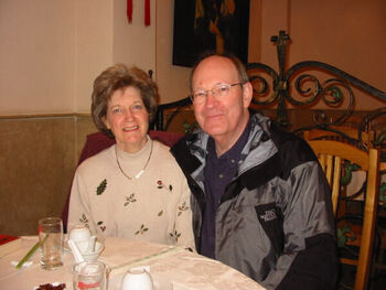 President & Sister Nielson at the Grape Restaurant, Shanghai, 2003
Robert (Bob) C. DeWitt         杜維浩
18 Mar 2005