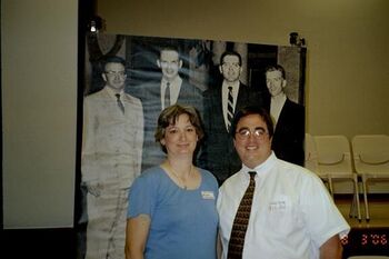 Two more recent missionaries with a picture of the first missionaries.  Paul and Delores (Allred) DeVictoria
Delores  DeVictoria
14 Jan 2007
