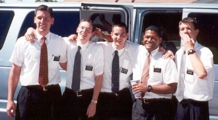 Elders Beeler, Benson, Strange, Vaitaki, and Grattepanche in Cedar City during a transfer.
Daniel Joseph Strange
11 Nov 2002