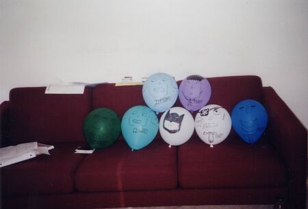 Elder Caudill got lonely so he made balloon friends.
Teaaron  Frye
02 Feb 2005