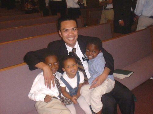 Elder Yodkham with children from his last area in Utah SLC mission
Ed Smith
24 Jul 2004