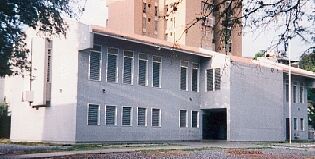 This building has 2 stories.  The chapel & cultural hall are upstairs.  The Relief Society room, kitchen, font, & classrooms are downstairs.  The Guarenas zone conference was always held here, & the east session of stake conference was held here.
Erin Elizabeth Howarth
09 Nov 2001