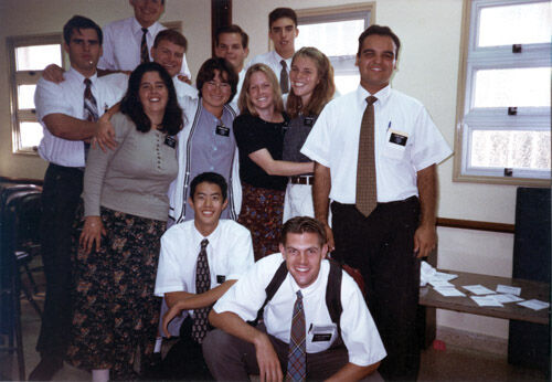 Starting at from the top row, left to right:
Elder Dorsey, Rodriguez (head cut off...sorry), Noble, Albert, Frazetta.  Second row: Hna's Lopez, Rubio, LaBarbera, Belcher, Elder Gerry
Bottom row: Elder Lee, Anderson
Aaron Yee Quon Lee
17 May 2006