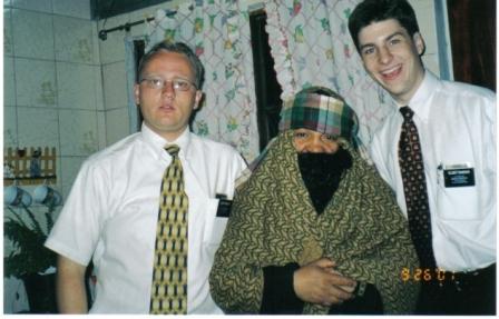 Elder Sean Sumsion (Left) thought that this mission leader (Mario Sandoval) was a crazy Muslim that was going to kill him.  In Sumsion's defense, Mario did pull out a large knife
Steven Paul Gravley jr
09 Mar 2007