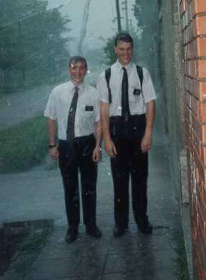 Elder Clarke and I got Soaked in the largest storm ever. We were so soaked that standing under the water spout didn't make us any more wet. we had to dry out all the folletos and Books of momon.
Joshua  Frazier
19 Jan 2005
