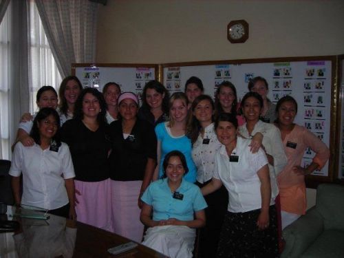 Here are the Sister Missionaries in the Office.  Dec. 2007.  

Backrow: Soto, Doyle, Zogmeister, Shoaf, McWhorter, Potter, Hansen, 

2nd Row: Goodman, Arrieta, Pereira, Petty, Monetti, Florentin, (mini Esquivel)

Front Row: Muñoz, Presentado
Tarryn  Goodman
24 Apr 2008