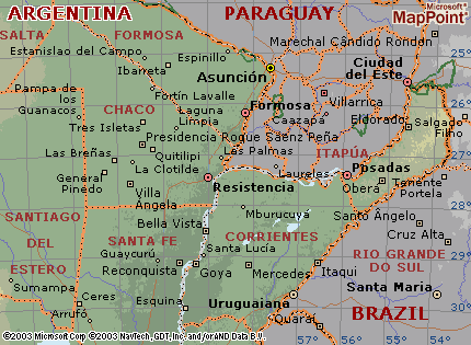 Formosa, Chaco, Corrientes, Misiones (DE encarta.msn.com)
Silvia Monica Sanchez
03 Oct 2003