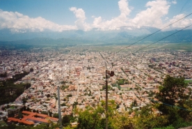 Probably the one thing you have to do when in Salta (because the tren de los nubes takes too much time) is take the teleferico up to the top of cerro San Bernardo. You get a spectacular view of the whole city.
David  Sallay
24 May 2004
