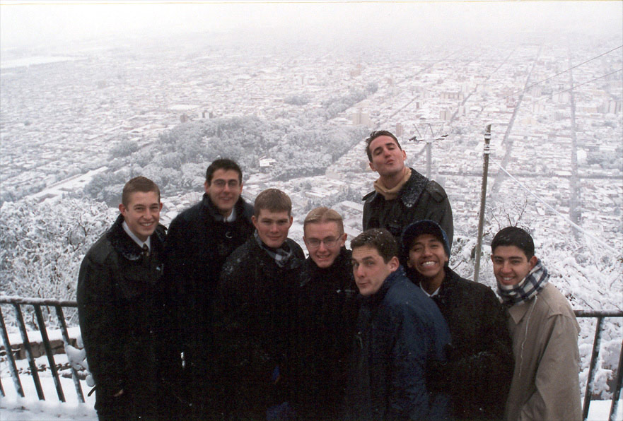 The office elders on top of Cerro San Bernardo when it snowed in Salta.
Justin  Barlow
23 Sep 2005